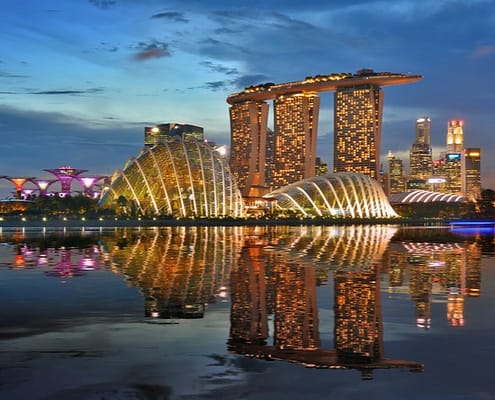 Night view in Singapore