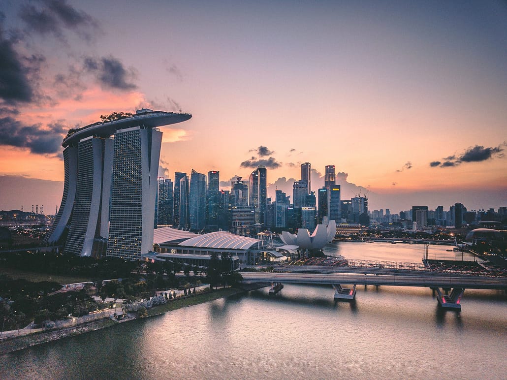 A panoramic shot of Singapore’s skyline.